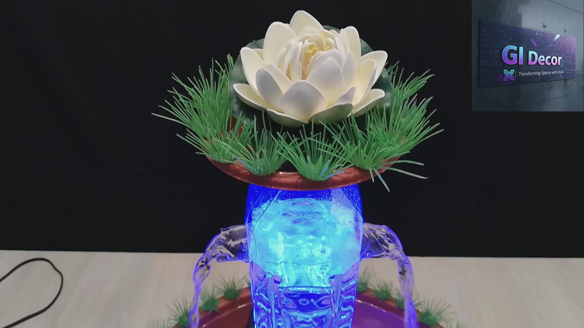 Lotus Aura RGB LED Fountain